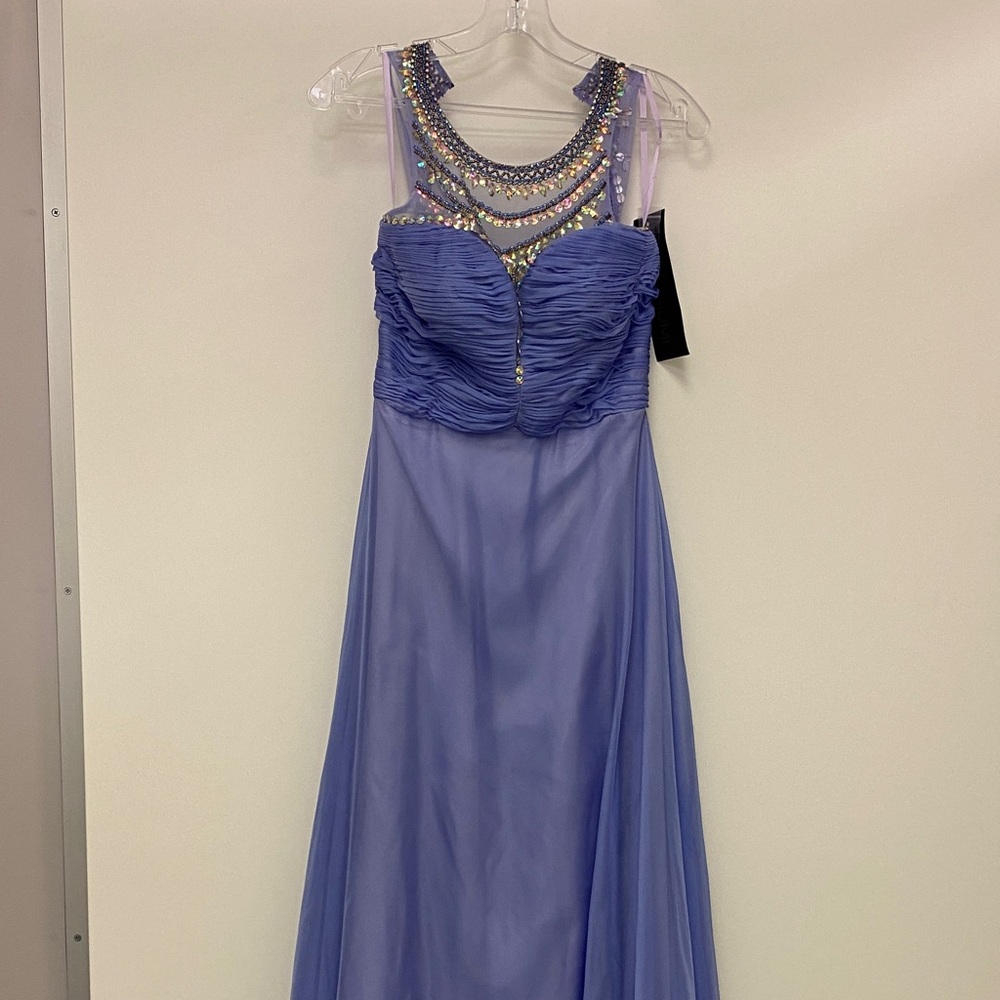 Elegant Periwinkle Evening Gown